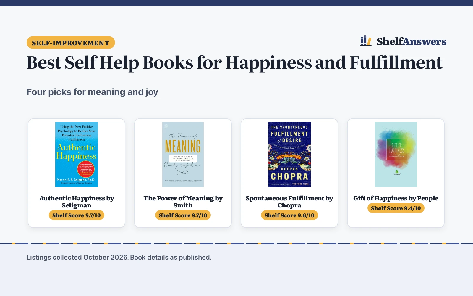 Best Self Help Books for Happiness and Fulfillment (2026)