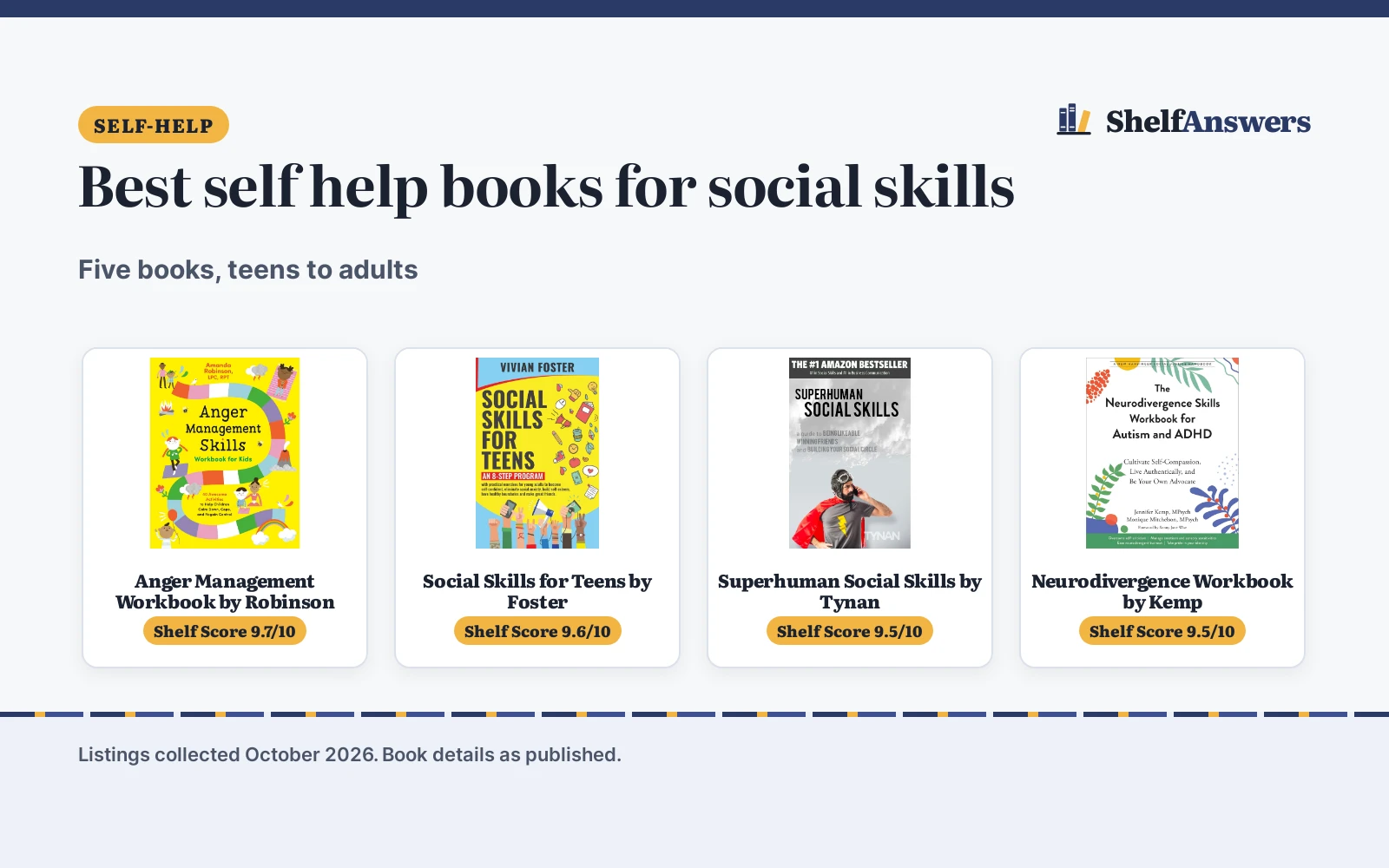 Best Self Help Books for Social Skills (2026): 5 Compared