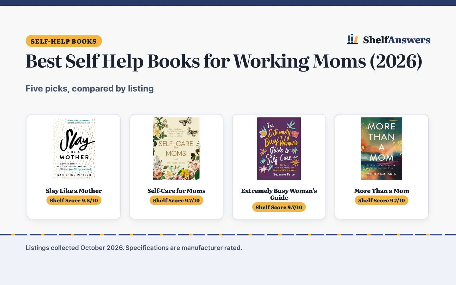 Best Self Help Books for Working Moms (2026): 5 Compared