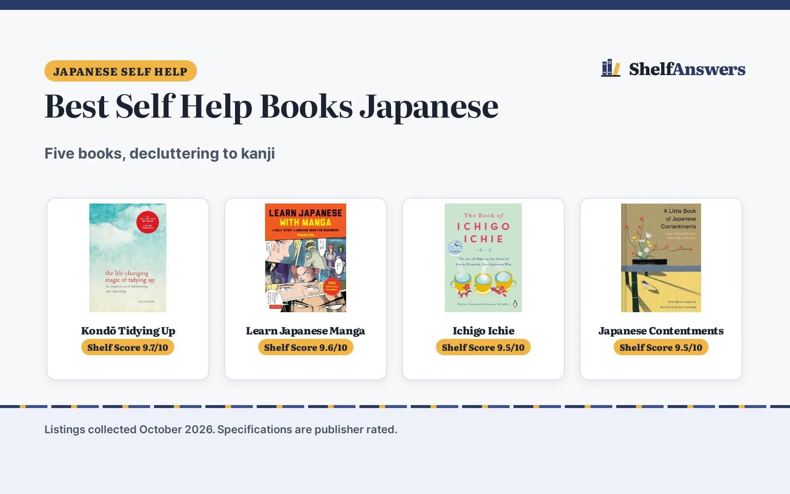 Best Self Help Books Japanese (2026): 5 Compared by Theme
