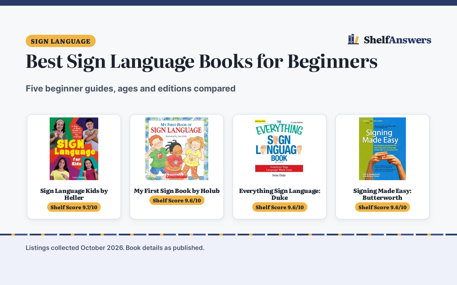 Best Sign Language Books for Beginners (2026): 5 Picks Compared