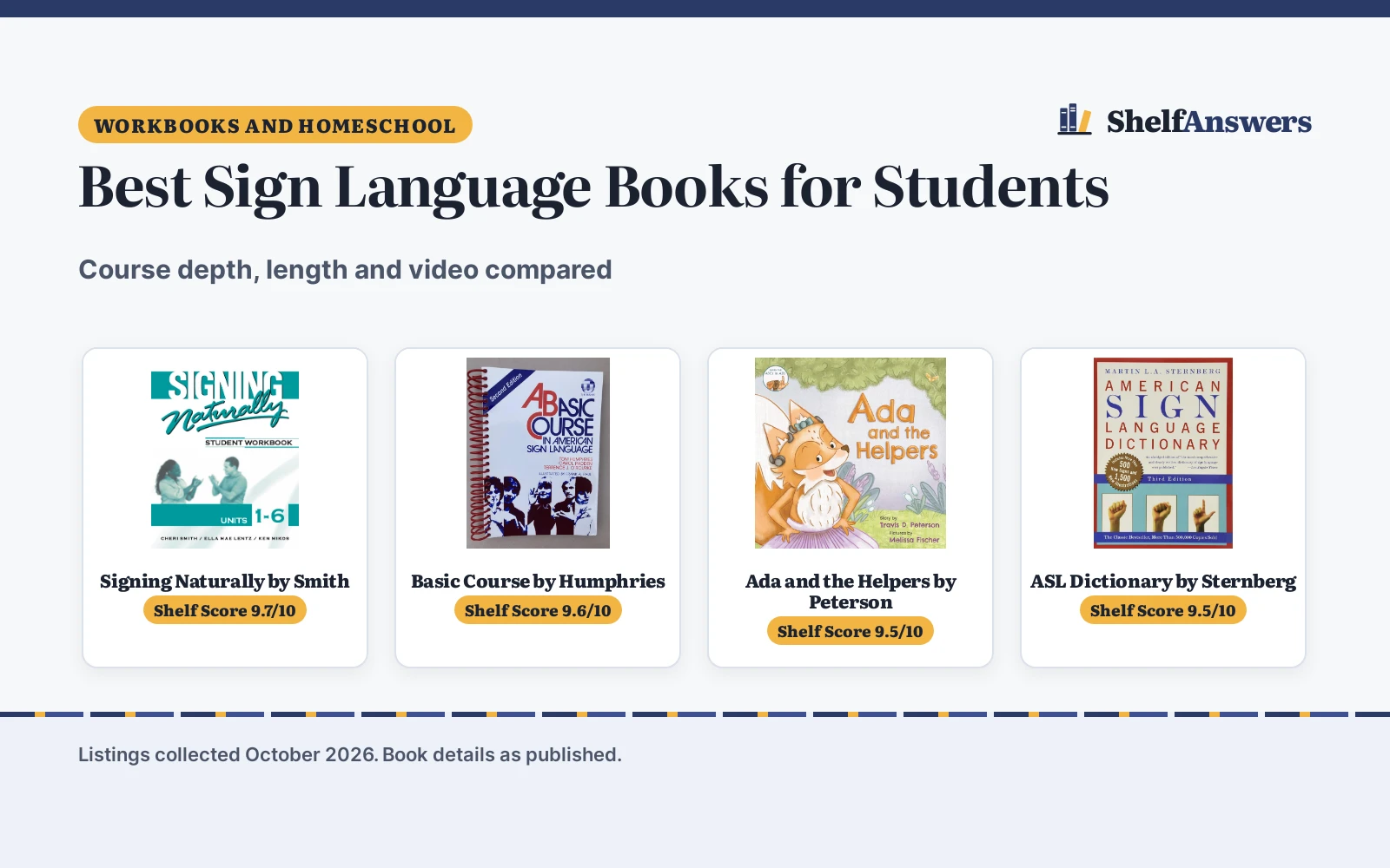 Best Sign Language Books for Students (2026): 4 Picks Compared