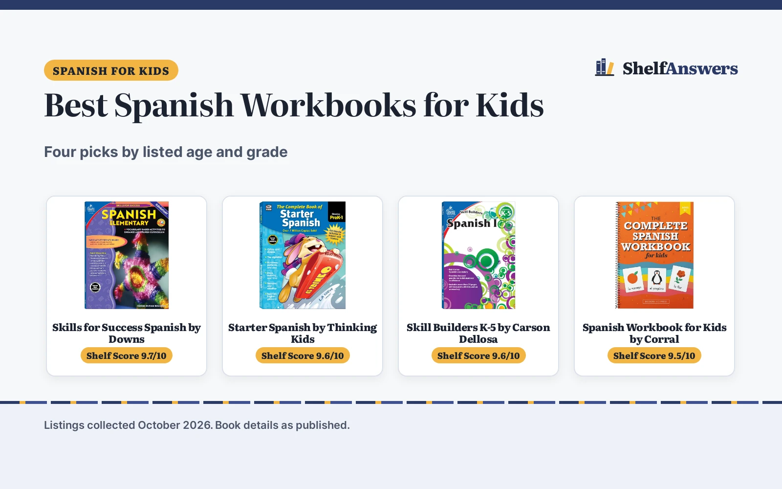 Best Spanish Workbooks for Kids (2026): 4 Picks Compared