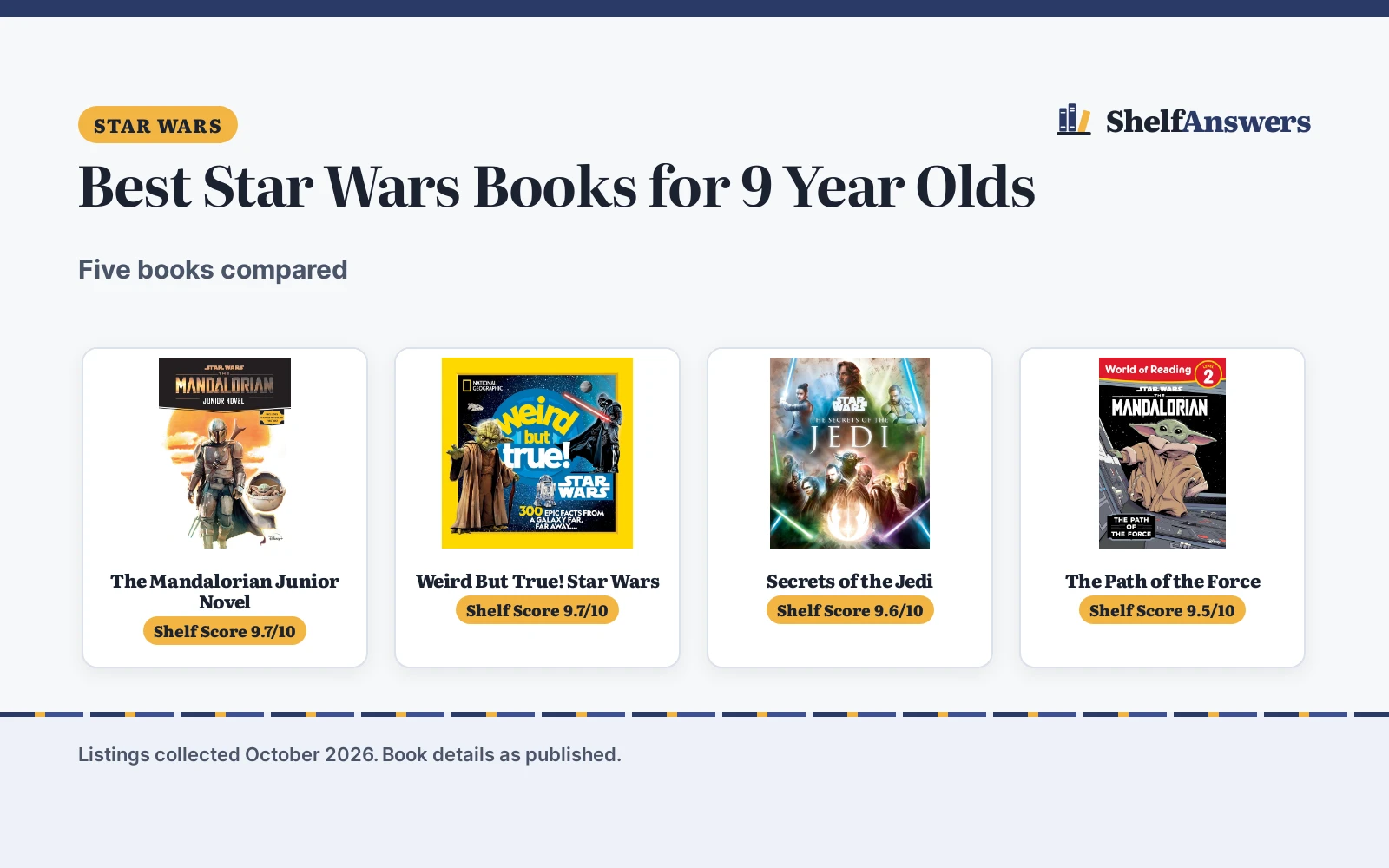 Best Star Wars Books for 9 Year Olds (2026): 5 Compared