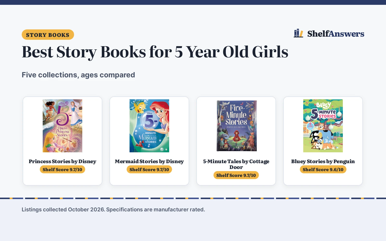 Best Story Books for 5 Year Old Girls: 5 Compared