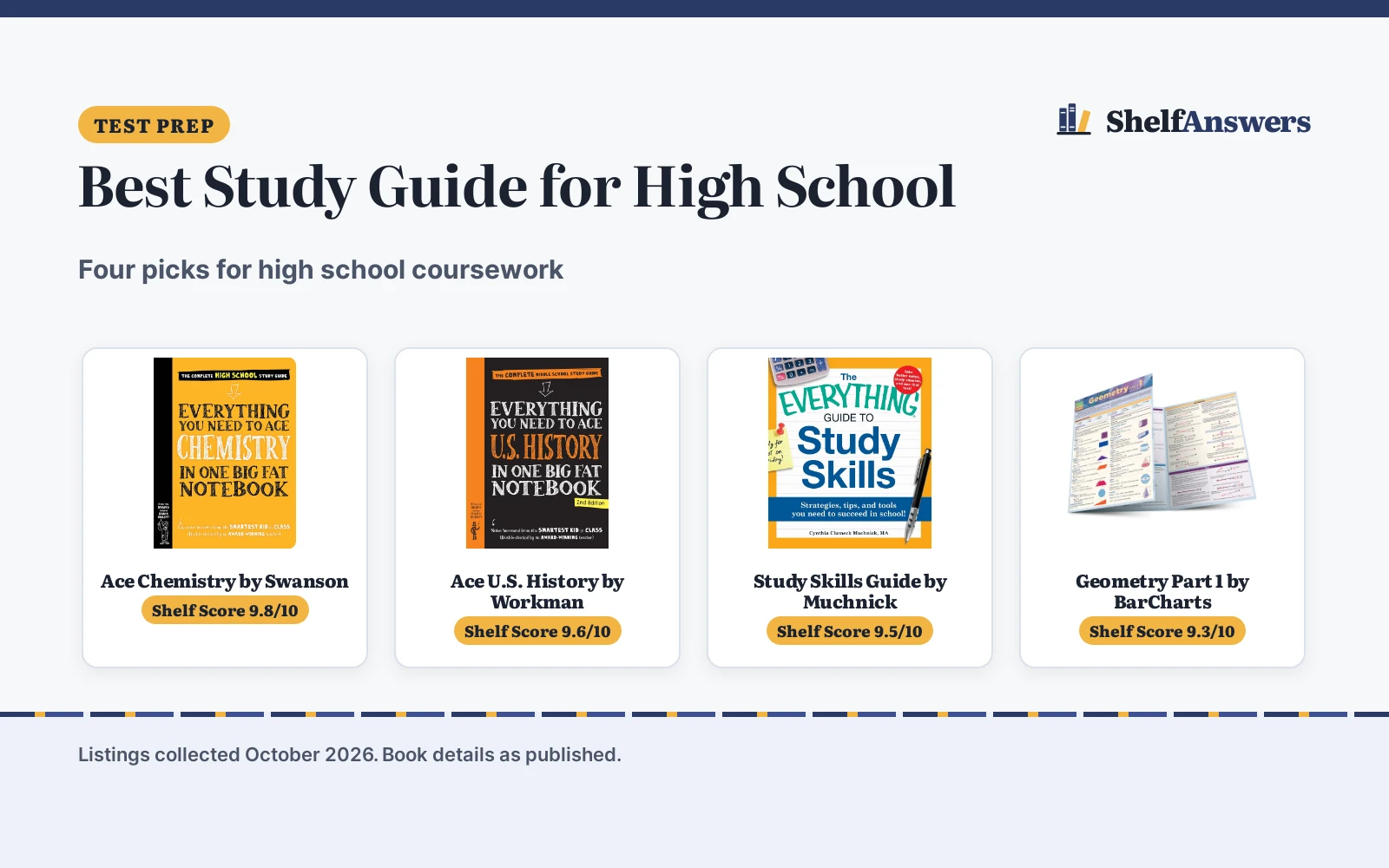 Best Study Guide for High School (2026): 4 Picks Compared
