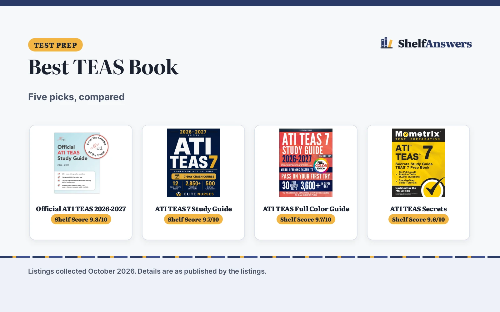 Best TEAS Book (2026): 5 Compared