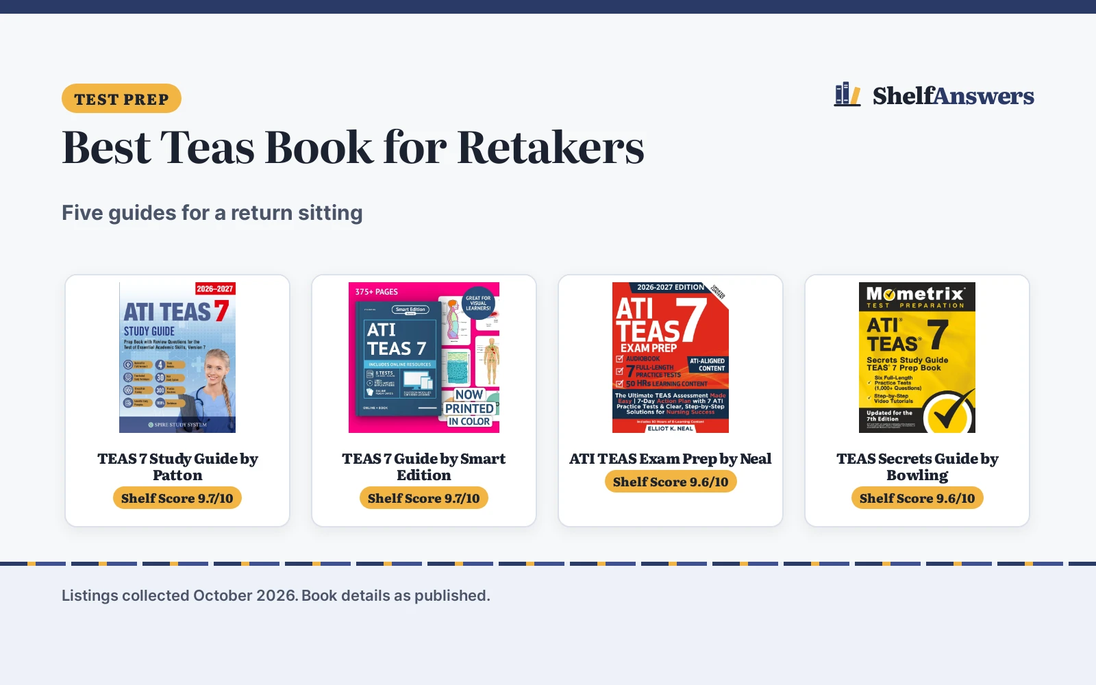 Best Teas Book for Retakers (2026): 5 Picks Compared