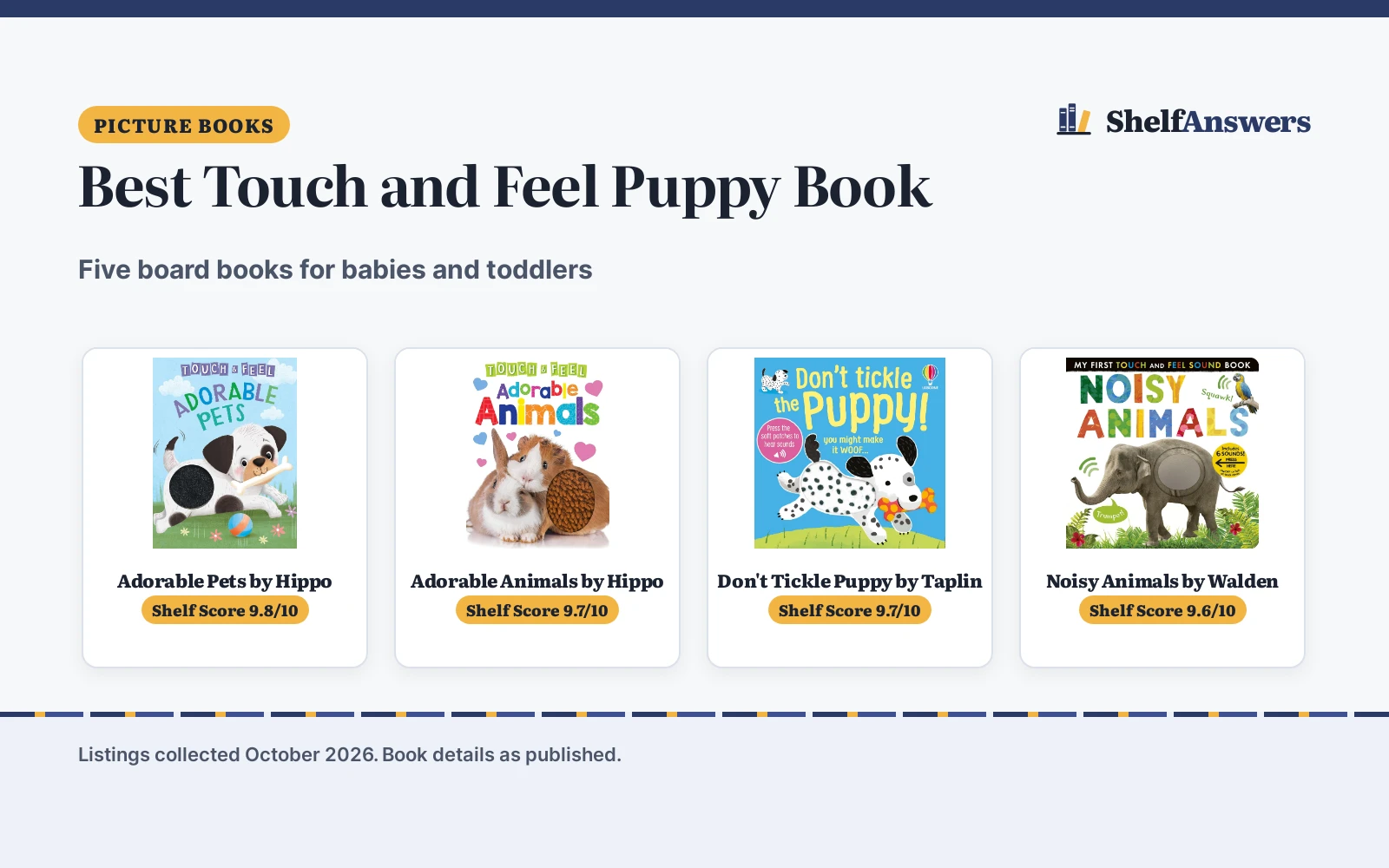 Best Touch and Feel Puppy Book (2026): 5 Picks