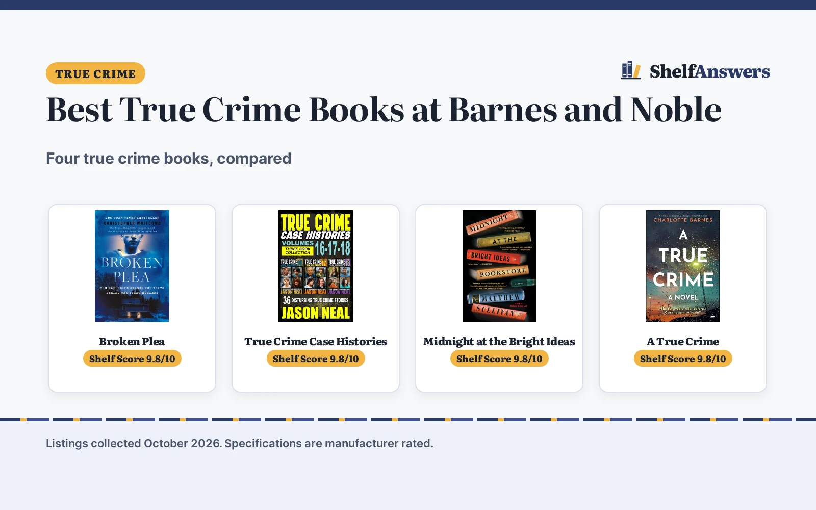 Best True Crime Books at Barnes and Noble (2026): 4 Compared