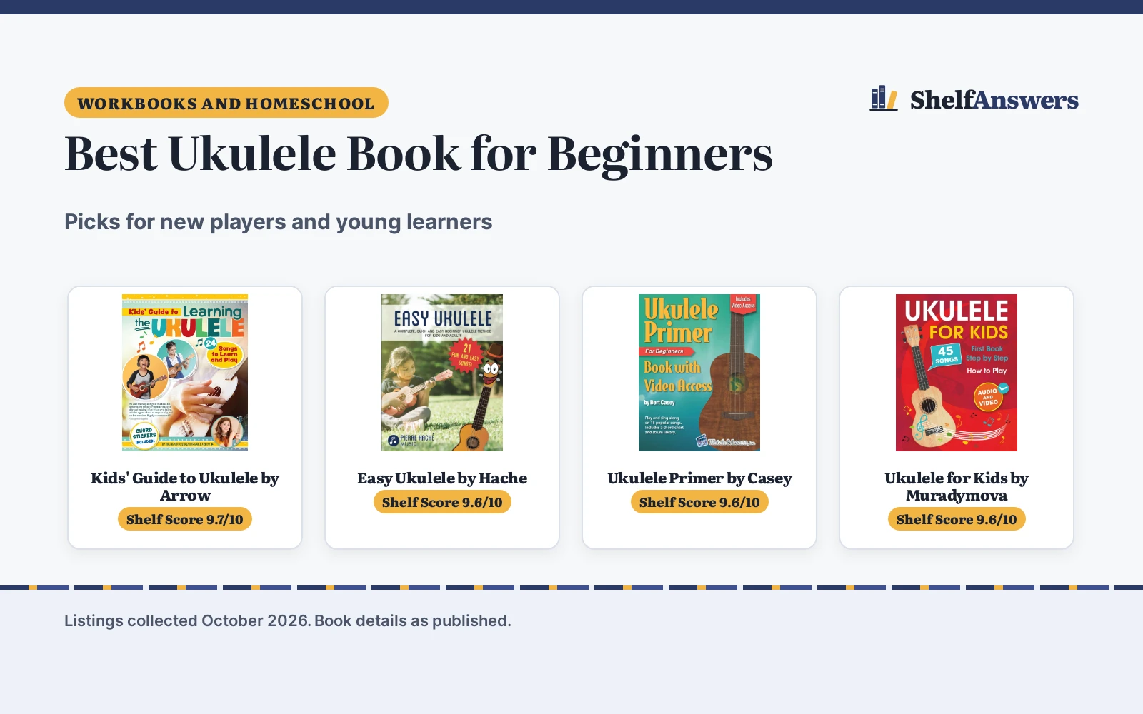 Best Ukulele Book for Beginners (2026): 5 Picks Compared