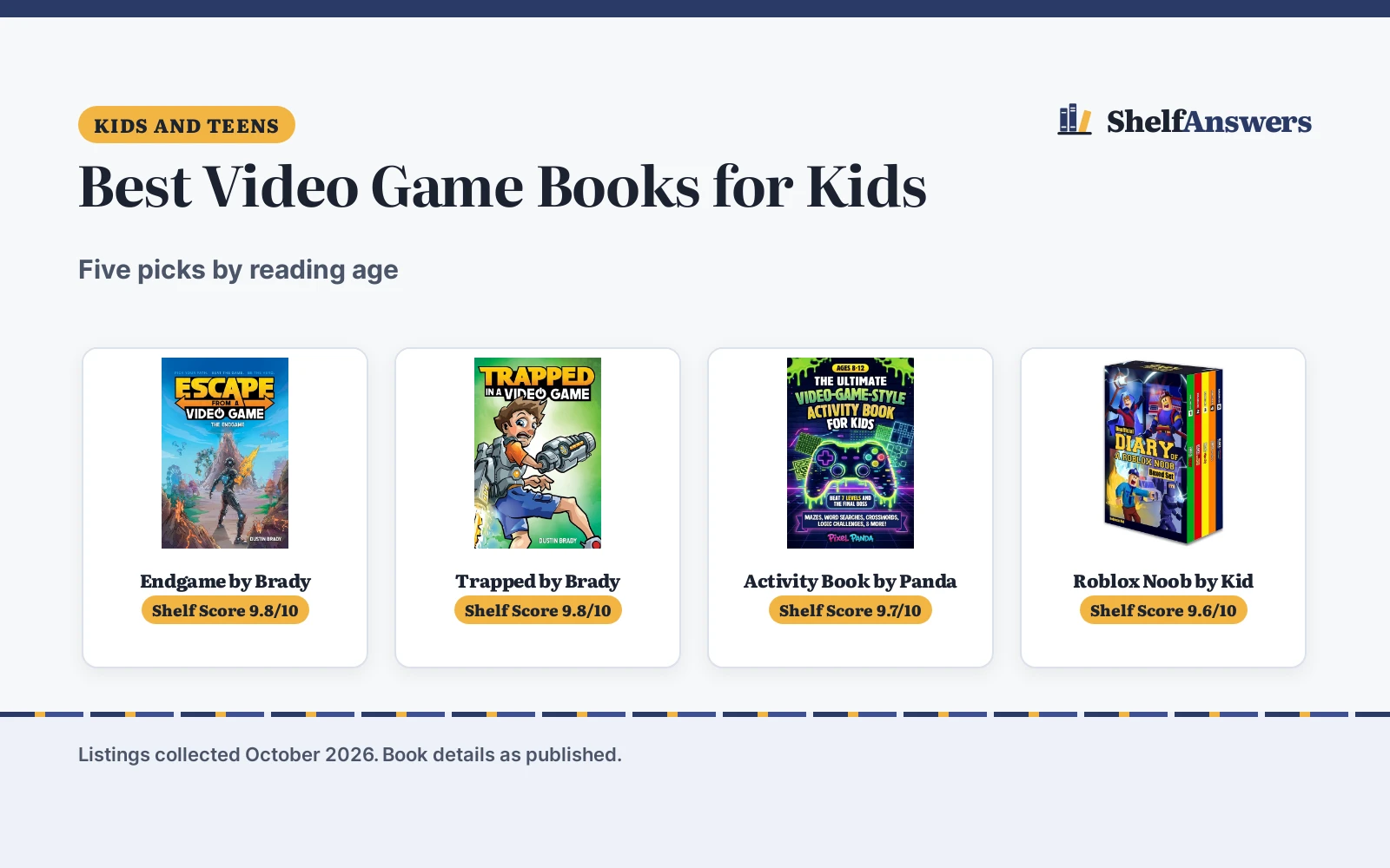 Best Video Game Books for Kids (2026): 5 Books Compared
