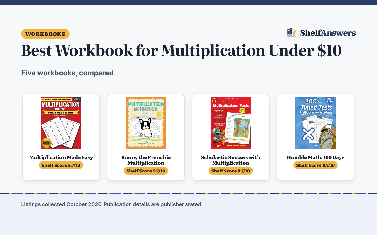 Best Workbook for Multiplication Under $10 (2026)