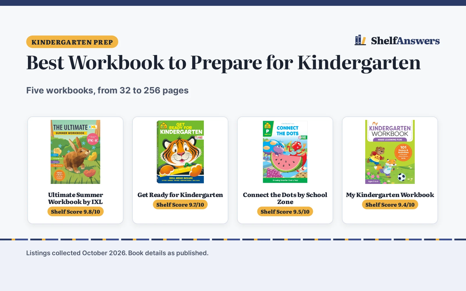 Best Workbook to Prepare for Kindergarten (2026): 5 Compared