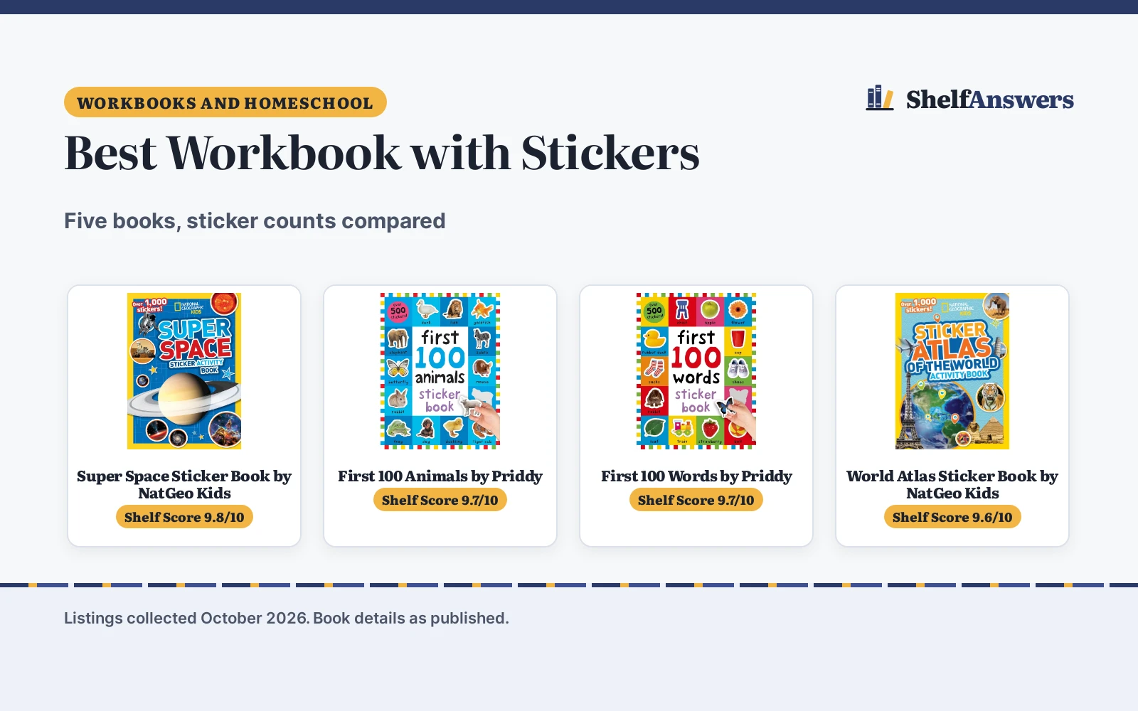 Best Workbook with Stickers (2026): 5 Books Compared