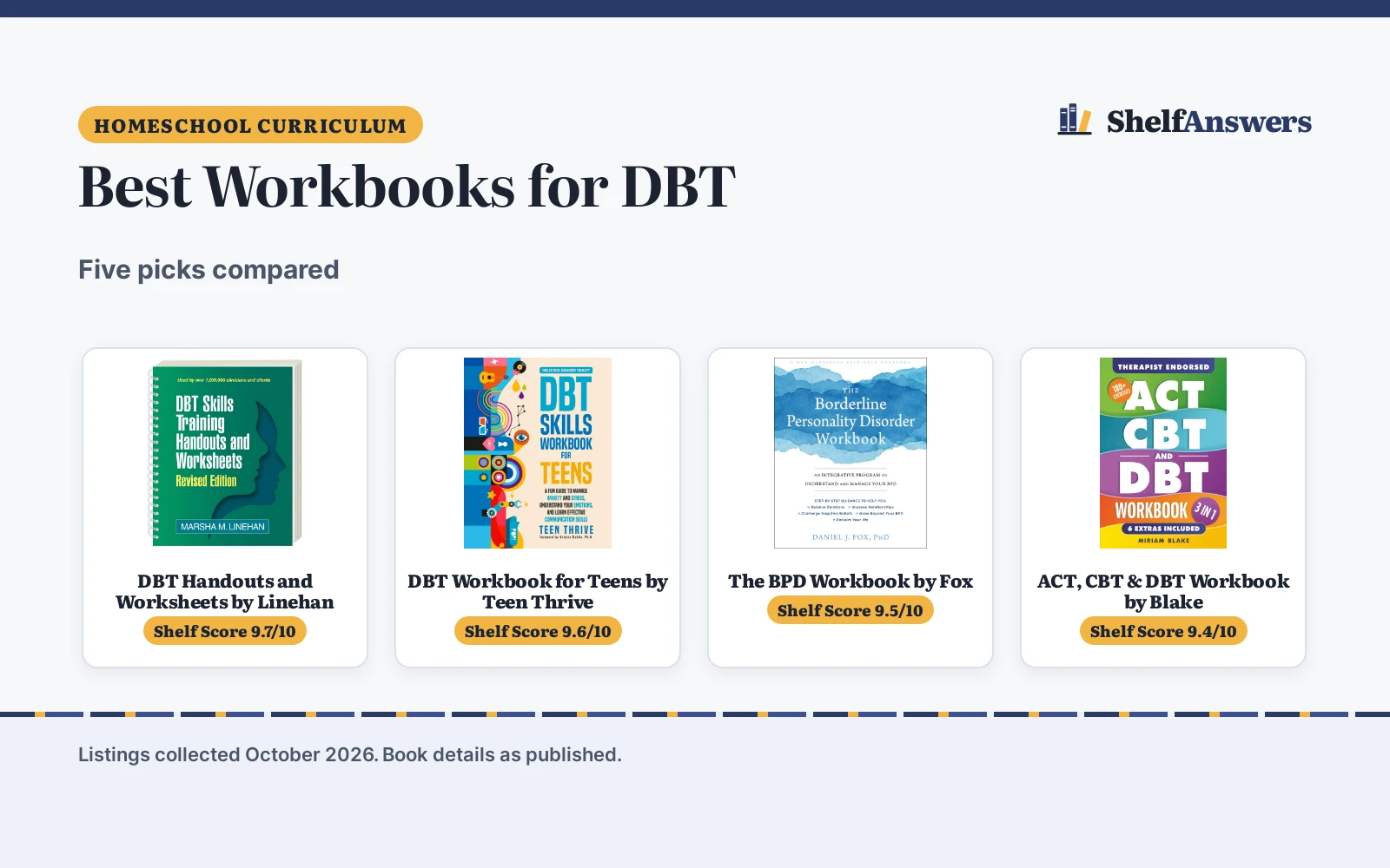 Best Workbooks for DBT (2026): 5 Picks Compared