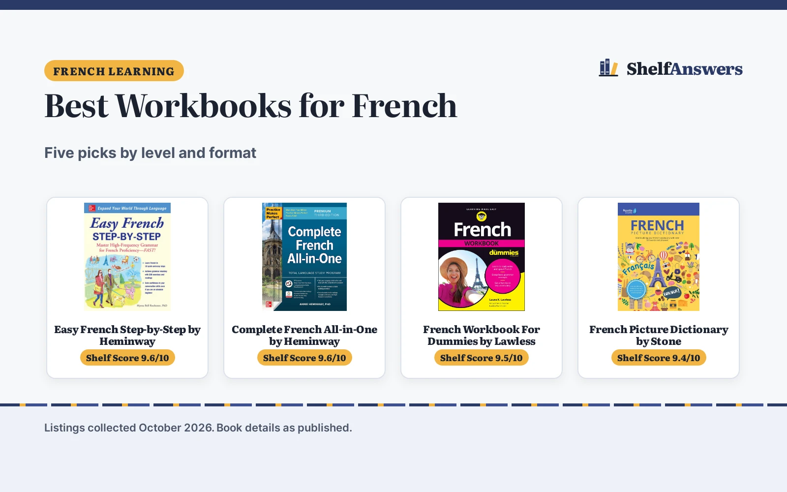 Best Workbooks for French (2026): 5 Picks Compared