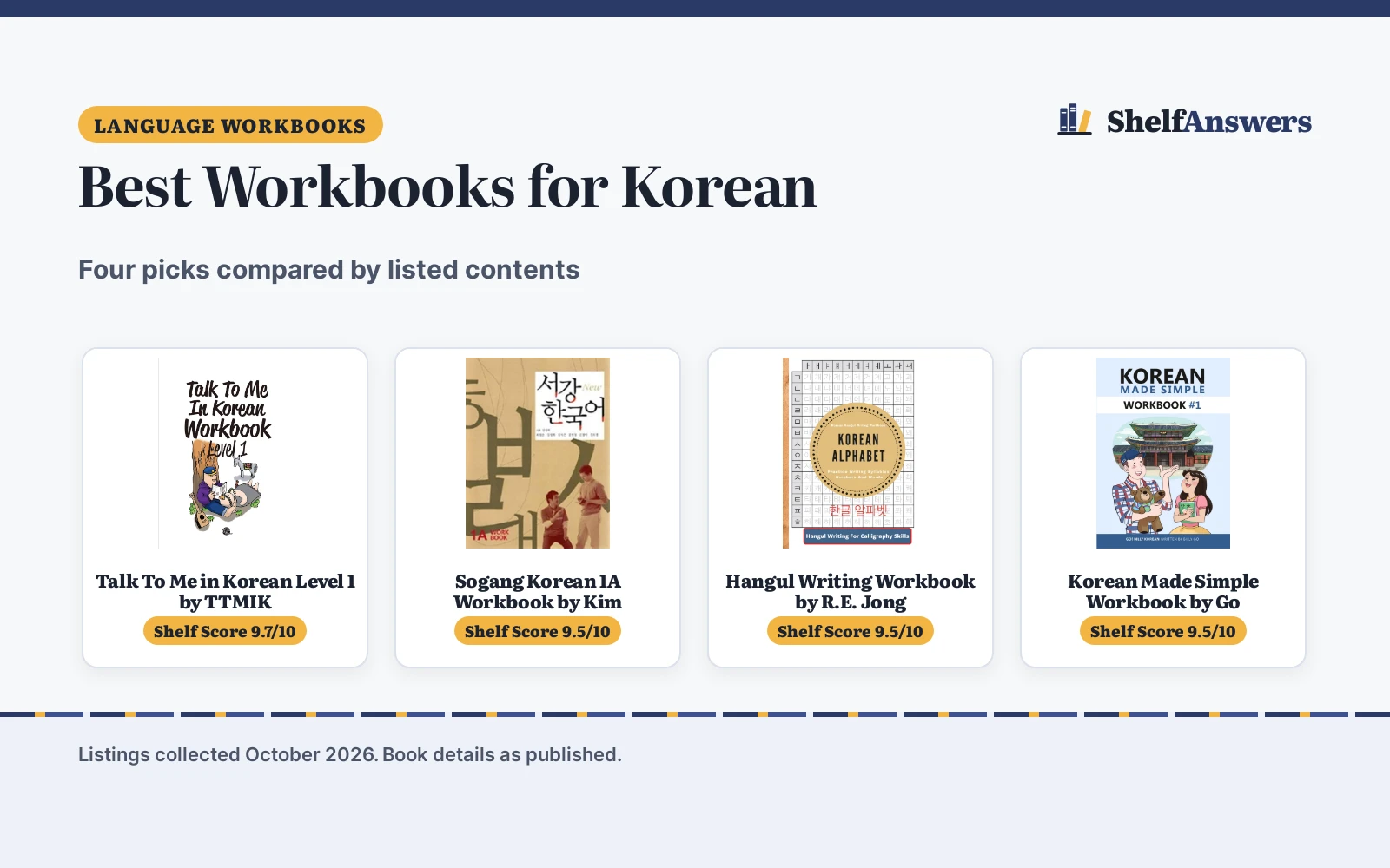 Best Workbooks for Korean (2026): 4 Picks Compared