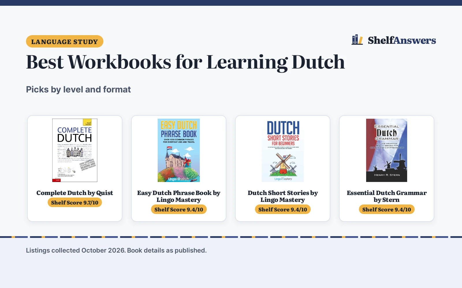 Best Workbooks for Learning Dutch (2026): 4 Picks Compared