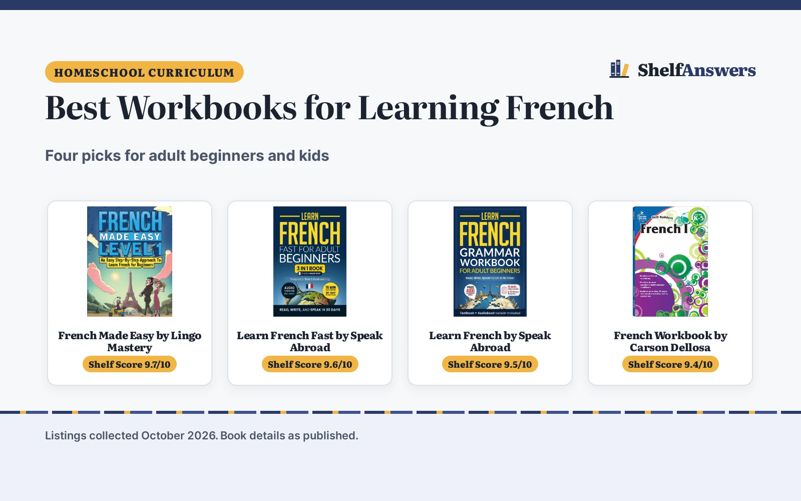 Best Workbooks for Learning French (2026): 4 Picks Compared