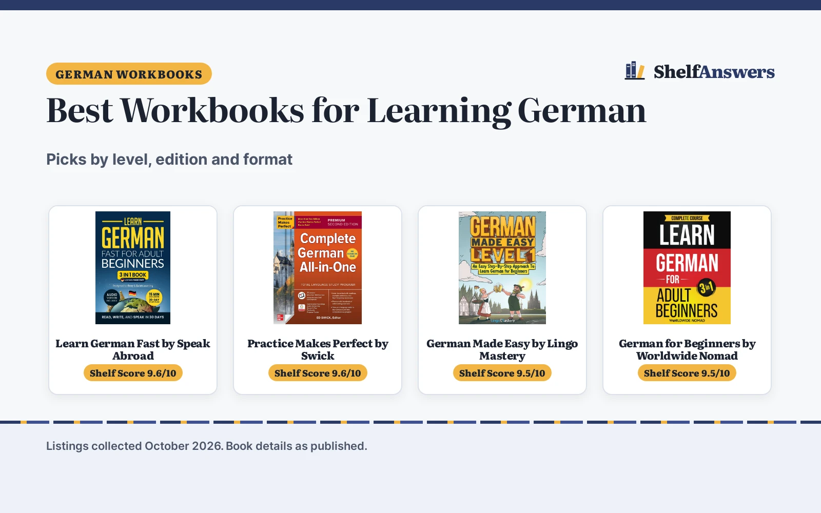 Best Workbooks for Learning German (2026): 5 Picks Compared