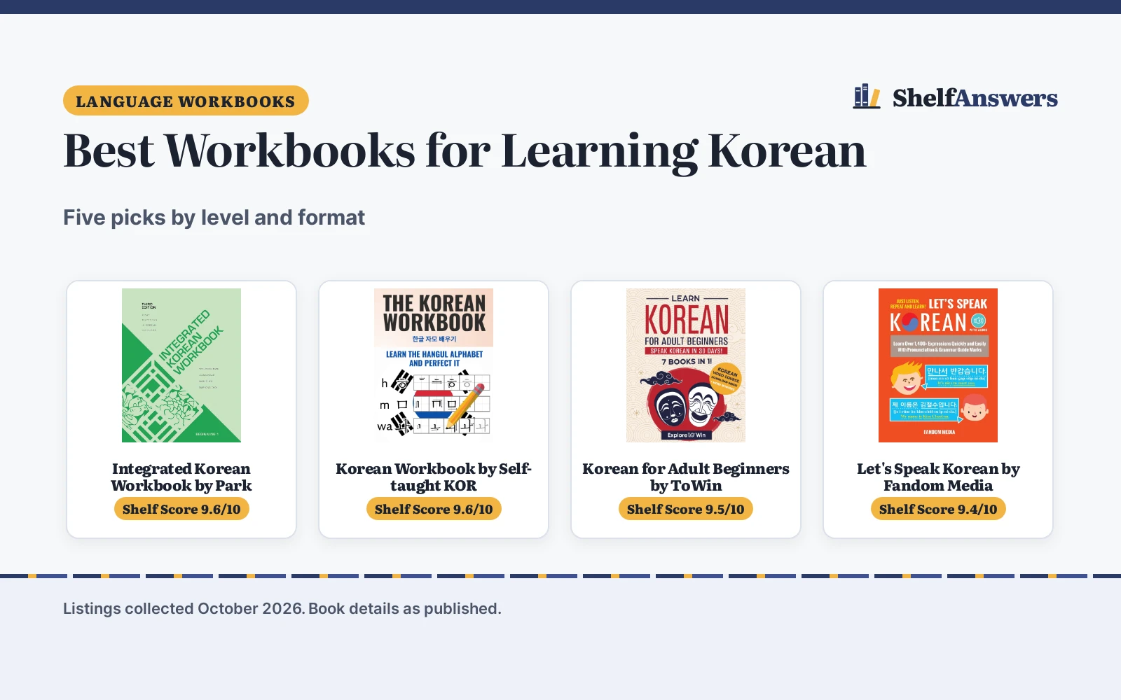 Best Workbooks for Learning Korean (2026): 5 Picks Compared