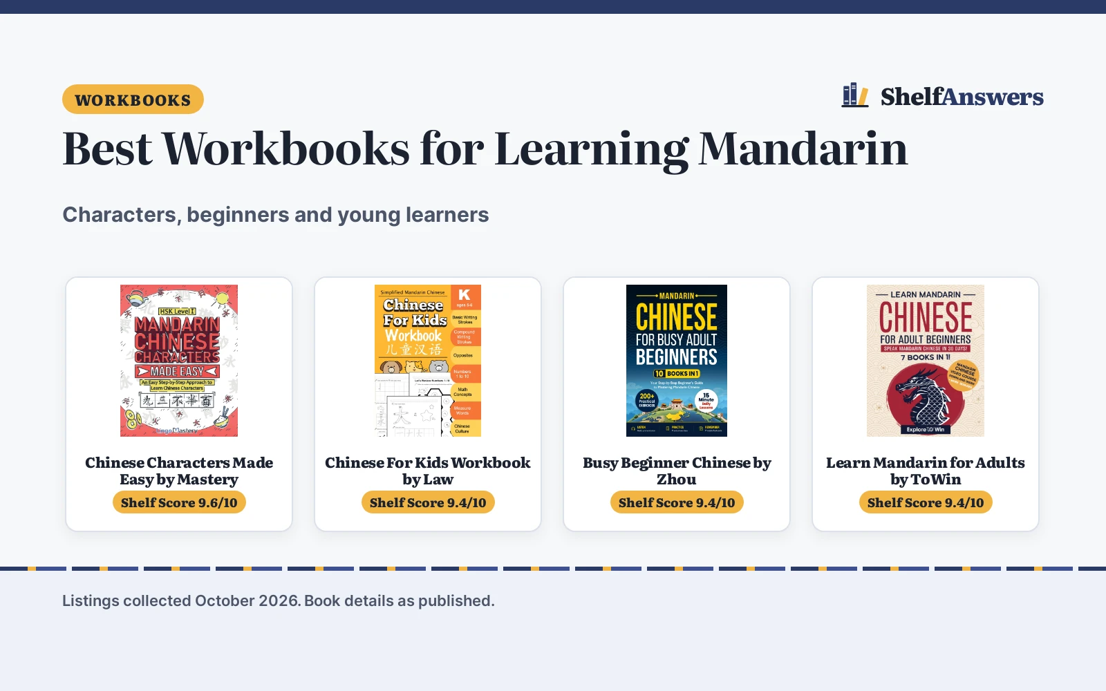 Best Workbooks for Learning Mandarin (2026): 4 Picks Compared