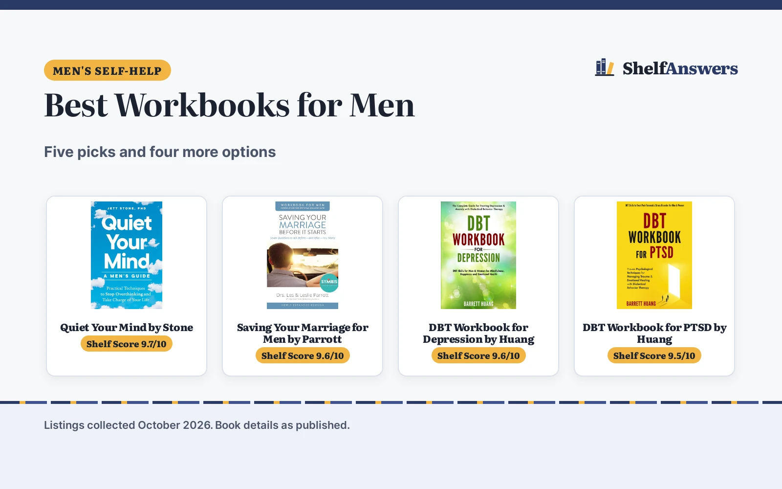 Best Workbooks for Men (2026): 5 Picks Compared, Plus 4 More