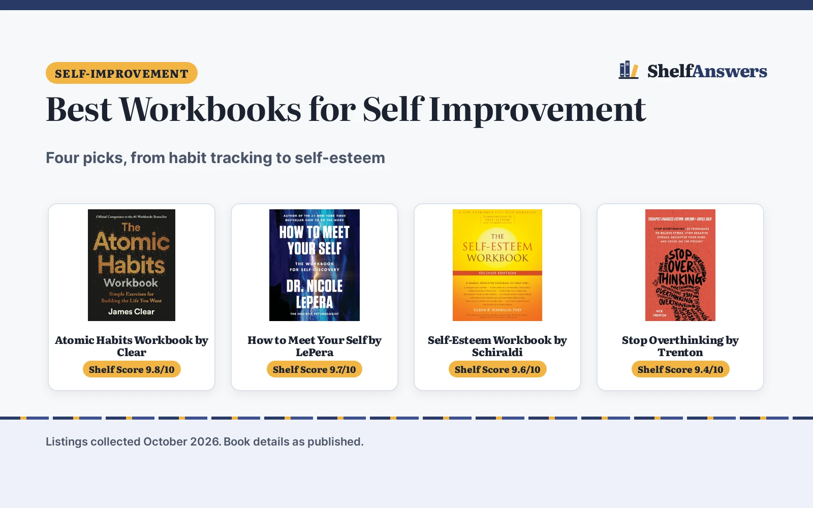 Best Workbooks for Self Improvement (2026): 4 Picks Compared