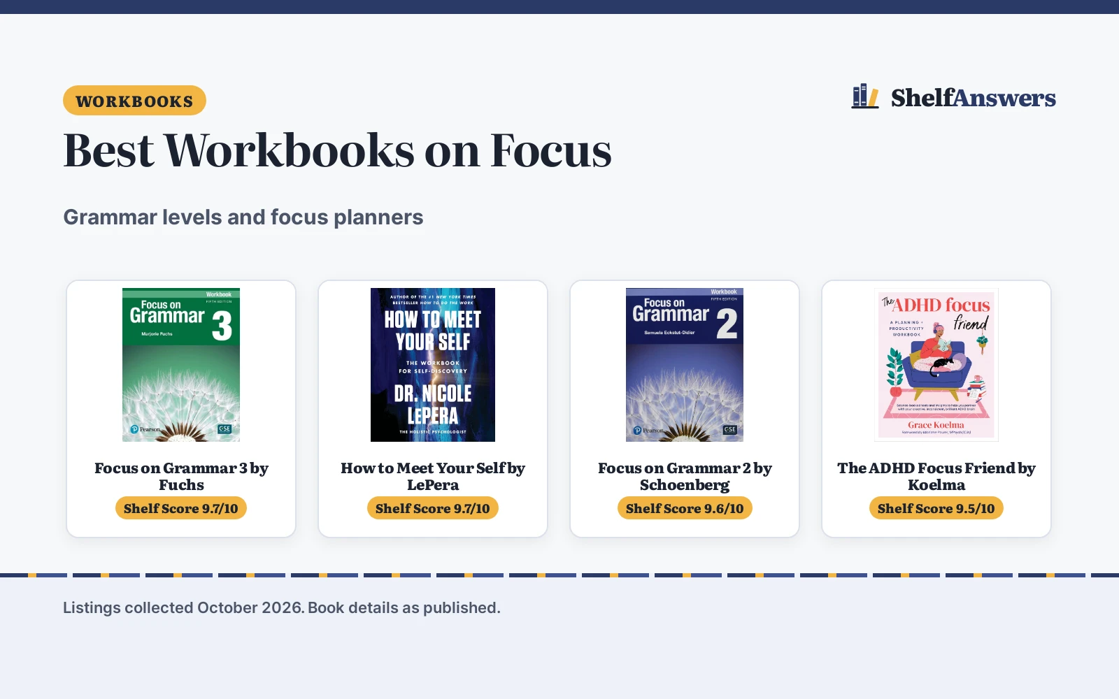 Best Workbooks on Focus (2026): 5 Workbooks Compared
